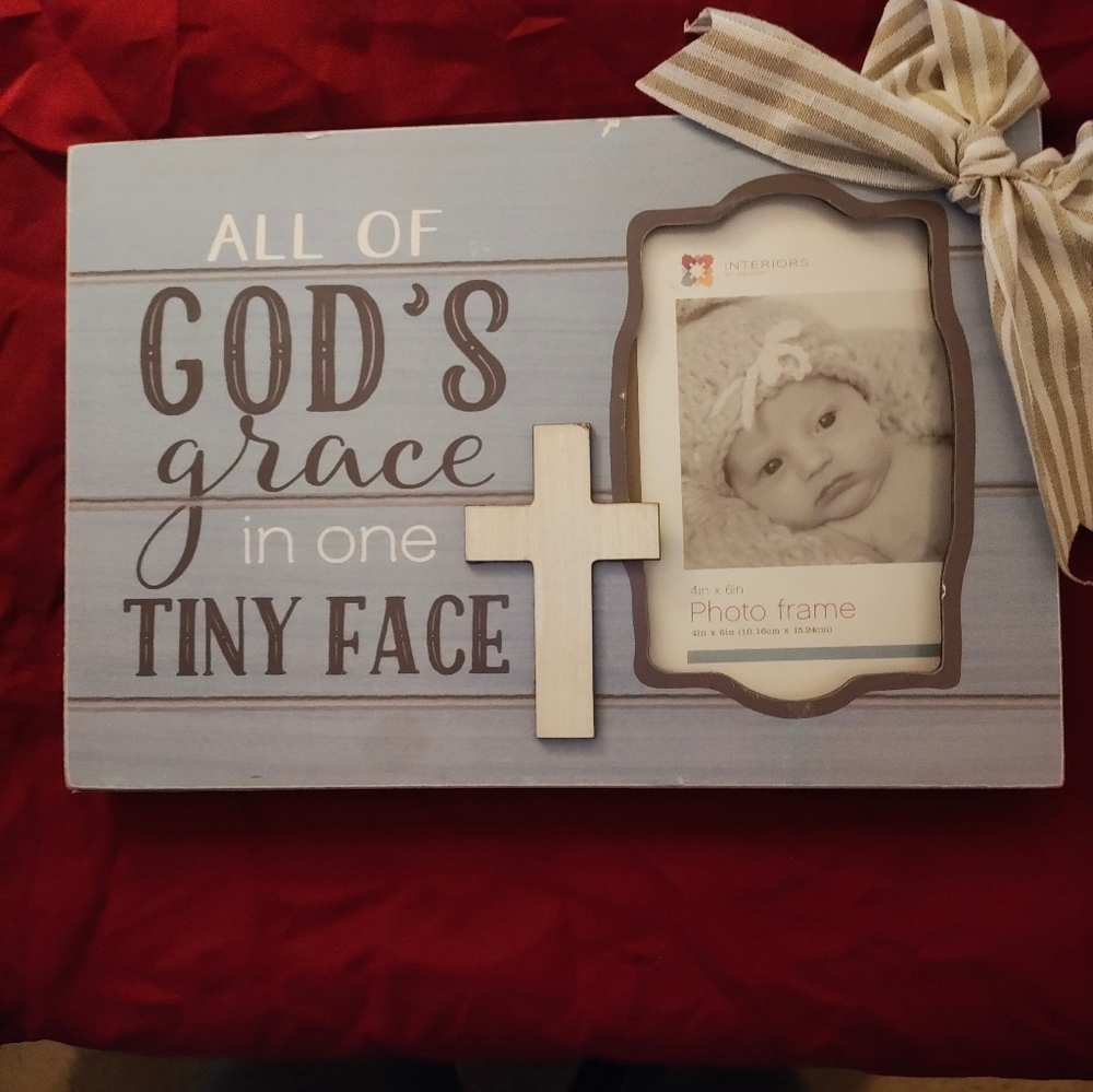 Blue and White Photo Frame